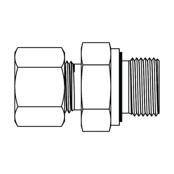 Hydraulic Fitting-Metric CompressionL08(14X1.5)-22MM MALE STUD CPLG